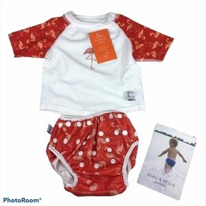 Beau & Belle Littles Swim Shirt and Swim Diaper